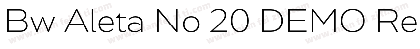 Bw Aleta No 20 DEMO Regula字体转换